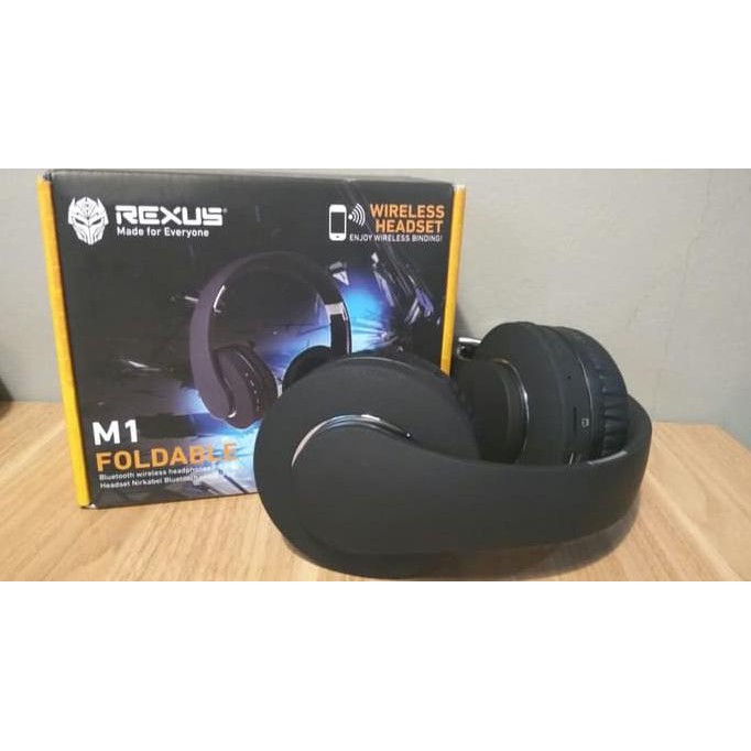 Rexus Headset Headphone Bluetooth Wireless M1 With Micro Sd Slot - Putih Kualitas Premium Garansi