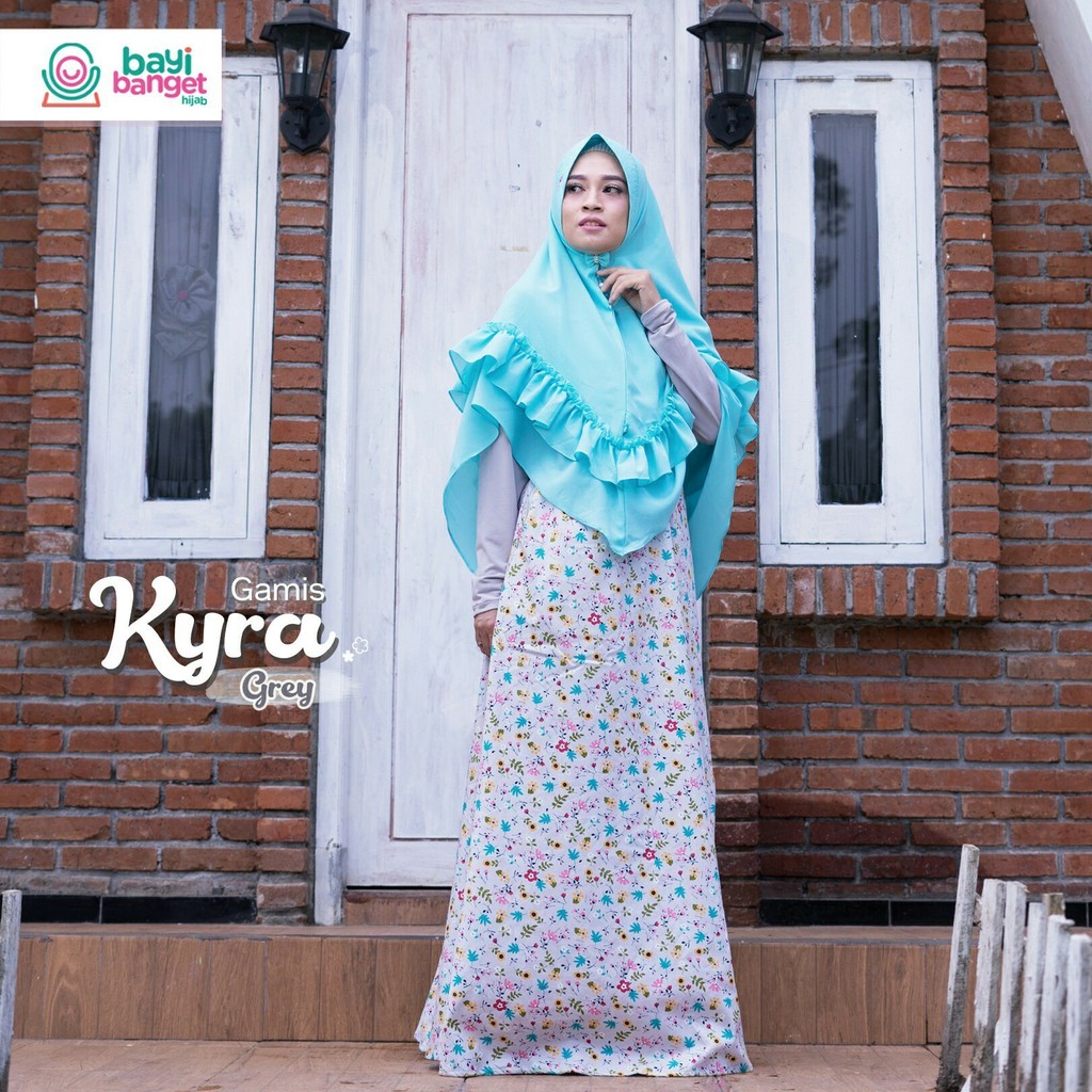 Gamis Bayi Banget Hijab Kyra Ibu Black, Pink, Tosca Dan Grey Jersey Ity Korea Mix Katun Jepang
