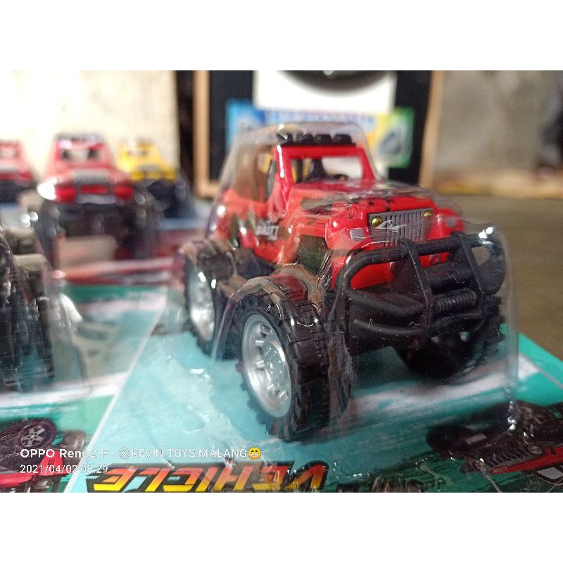 MC 462 mainan mobil jeep baru super bagus PULL BACK / MAINAN MOBIL JEEP OFF ROAD VEHICLE STAR RIDER