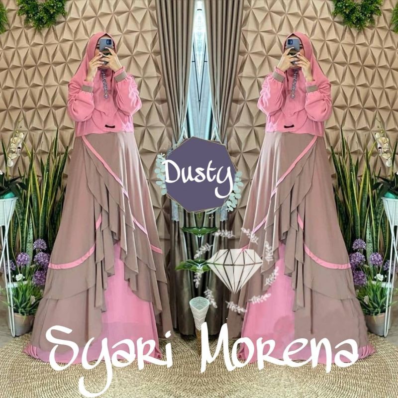 SYARI MORENA, MOSCREPE, GAMIS HIJAB MUSLIM, DRESS MAXY