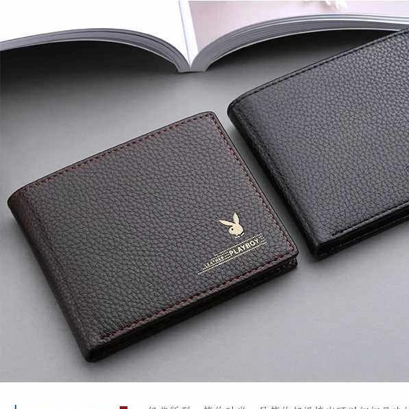 Dompet pria ituFashionPrint.Terbuat dari kulit asliDompet pendekQB-002