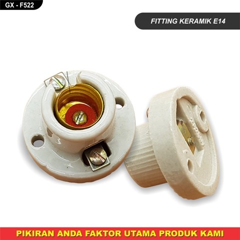 Fitting Porselen E12 &amp; E14 Fiting Lampu Keramik  Kecil Ukuran E12  E14