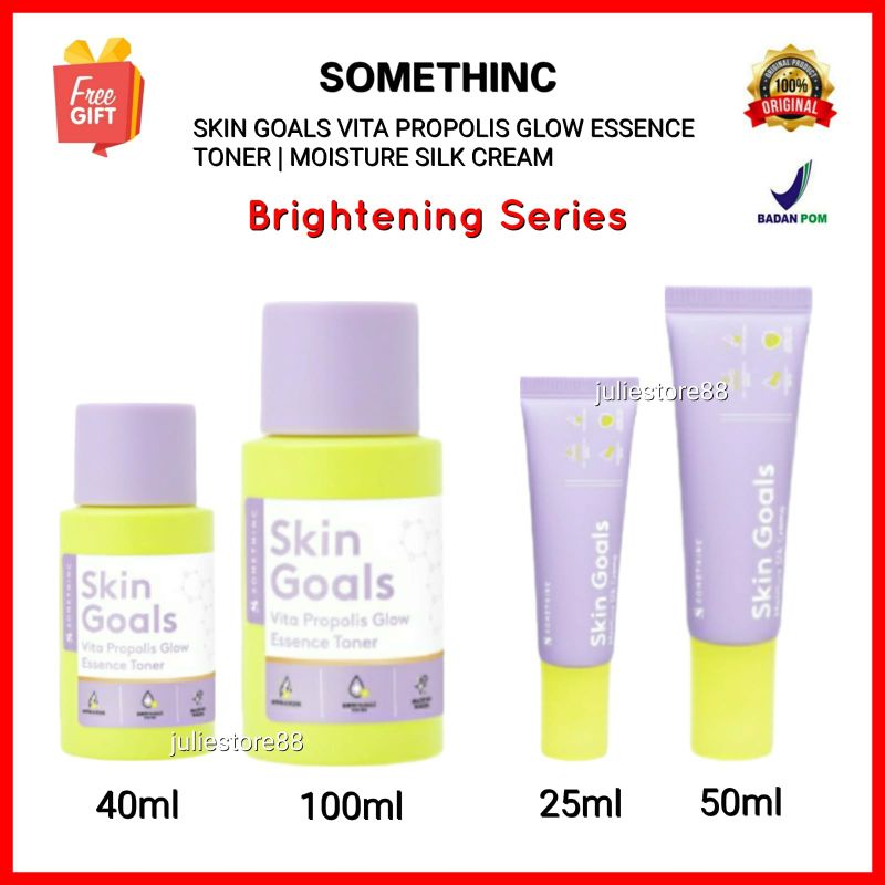 (FULLSIZE) SOMETHINC Skin Goals Moisture Silk Cream Vita Propolis Glow Essence Toner