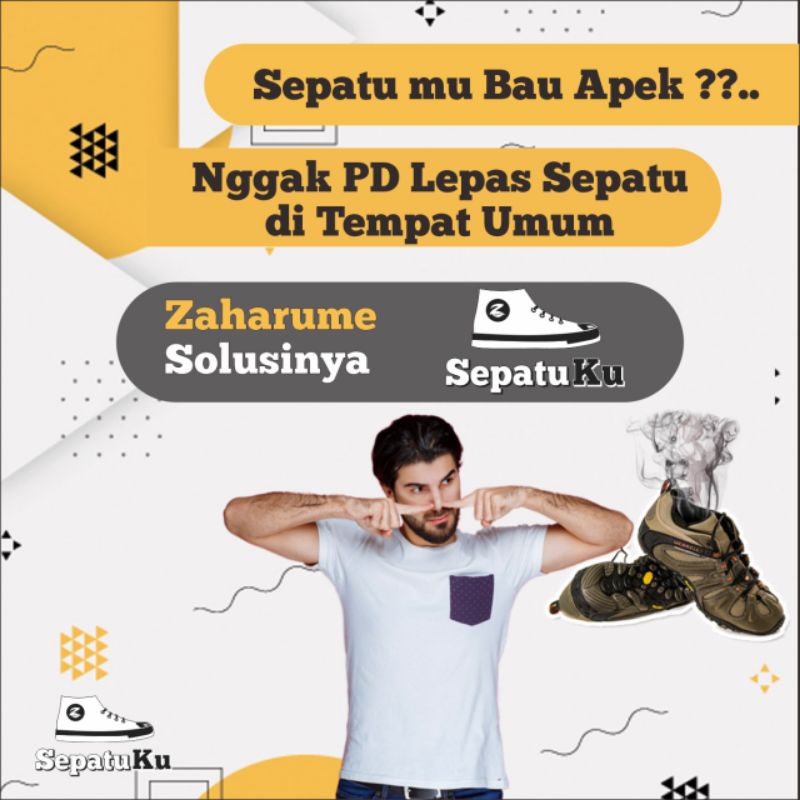 Zaharume Parfum Sepatu Helm Shoe Refresher Parfum Anti Bau Apek &amp; Bakteri Premium Pengharum Sepatu