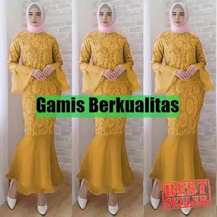  Baju  Gamis Kondangan Duyung  Hijab Converse