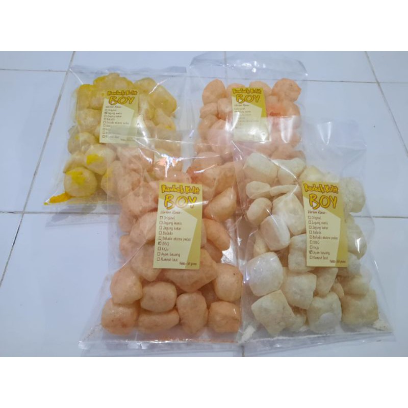 

BOY KERUPUK RAMBAK KULIT SAPI/ENAK MURAH HALAL 50 GRAM
