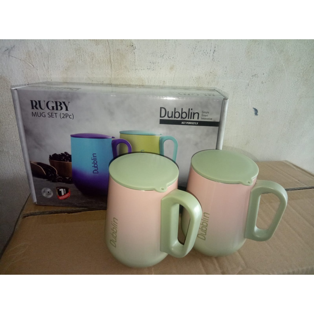 Mug Dubblin Rugby 270ml Stainless-Tahan Panas