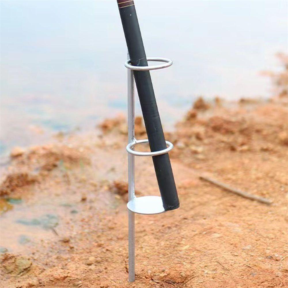 Lanfy Tempat Pancing Aksesoris Alat Pancing Ground Spike Stainless Steel Rod Rest Stand Insert Ground Rod Holder