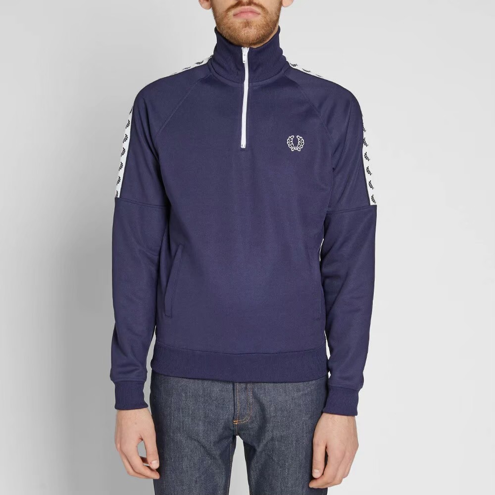 JAKET TRACKTOP CASUAL PREMIUM MURAH FP HALFZIP NAVY LIMITED EDITION