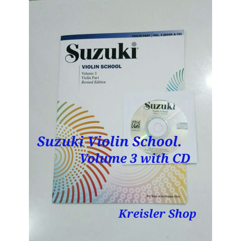 Buku biola pemula Suzuki Violin School with CD ada volume 1,2,3 silahkan pilih.