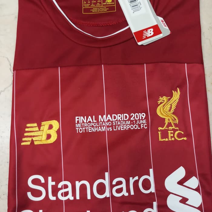 JERSEY BOLA LIVERPOOL HOME + MDT FINAL UCL 2019 GRADE ORI import