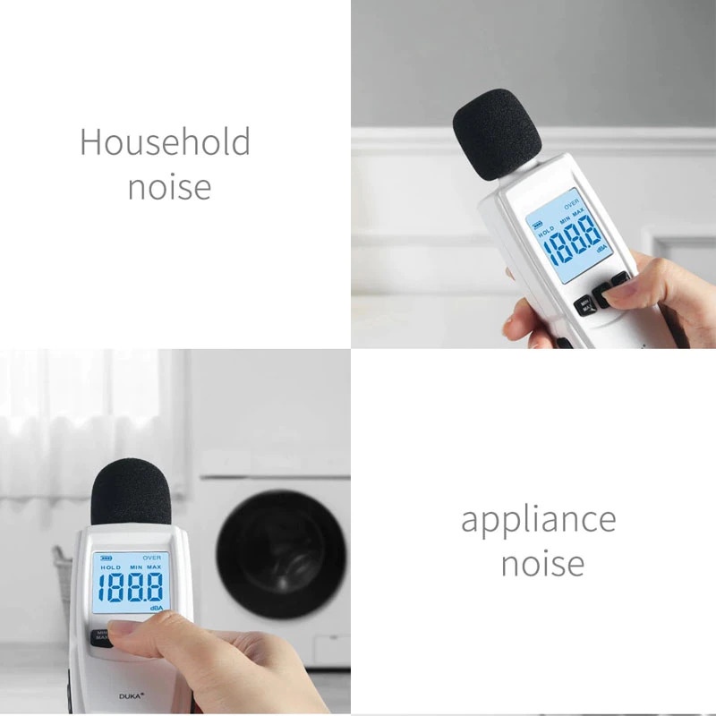 Alat Peredam Suara  Alat Ukur Suara Noise Detector Sound Level Decibel Meter - FB1 - White