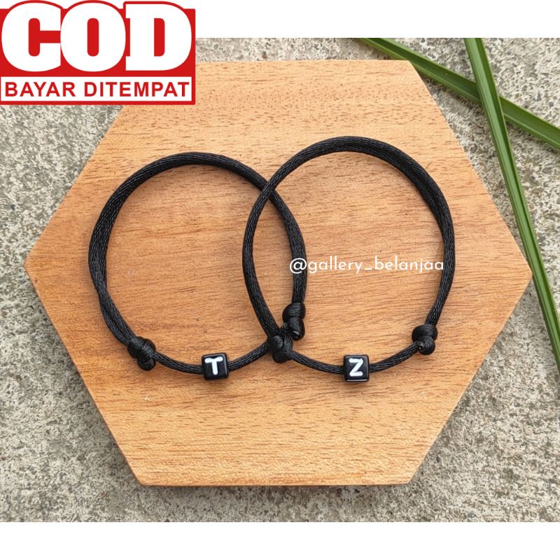 Huruf [T-U-V-W-X-Y-Z]GELANG COUPLE GELANG PERSAHABATAN GELANG NAMA GELANG COUPLE NAMA GELANG UKIR