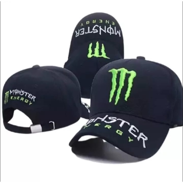 Topi Baseball Racing Monster Energy Dan Kawasaki Racing / BAYAR DI TEMPAT