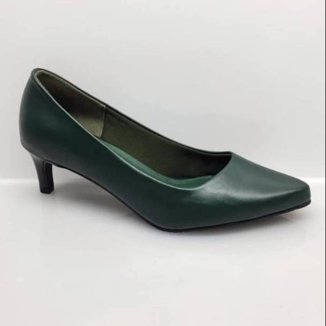 CrazySale❣ Cakep VINCCI ORIGINAL VI20172551 SEPATU KERJA PESTA CASUAL GREEN HIJAU HEEL PENDEK MURAH 