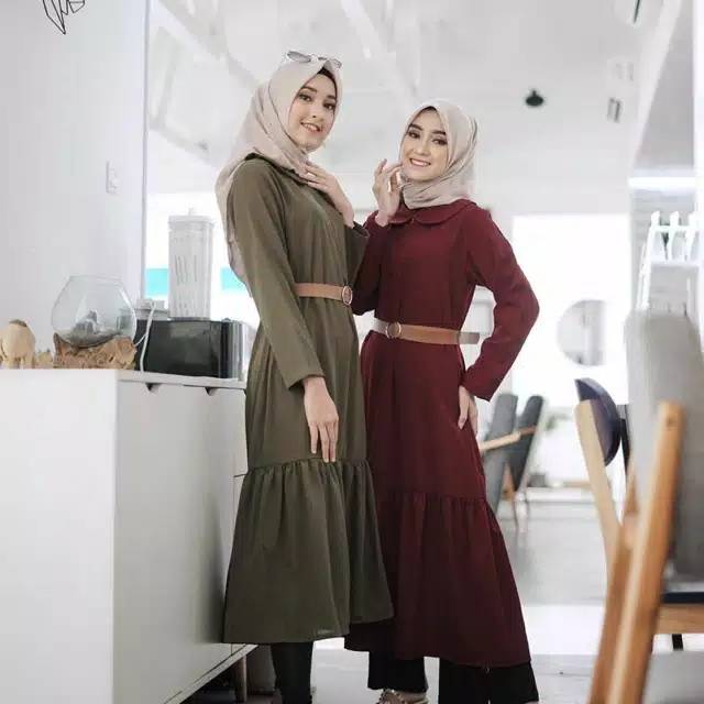 Tunik Paula Rempel ( tanpa belt ) Busuk Dress Moscrepe