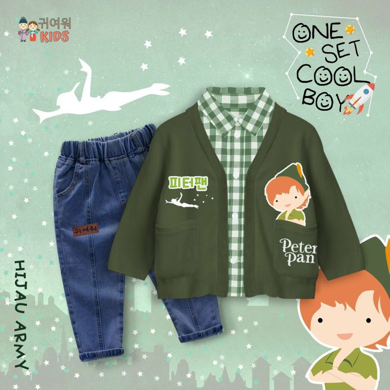 Afsheenastore Set Cool Boy By Kiyowo / Ready Size 10