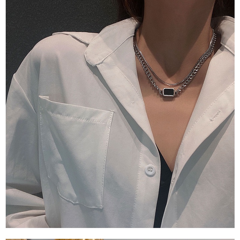 Necklace Accessories Double Clavicle Chain Light Luxury Simple