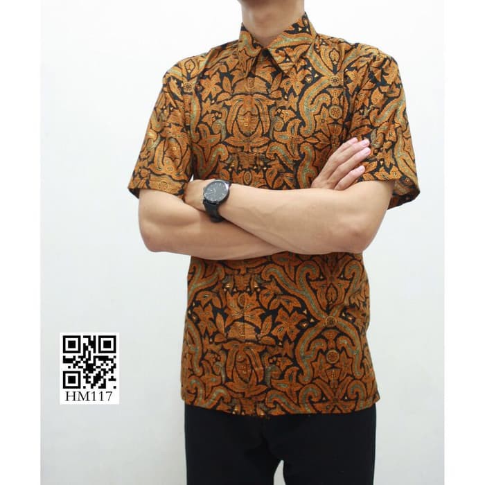 KEMEJA BATIK PRIA LENGAN PENDEK HM117