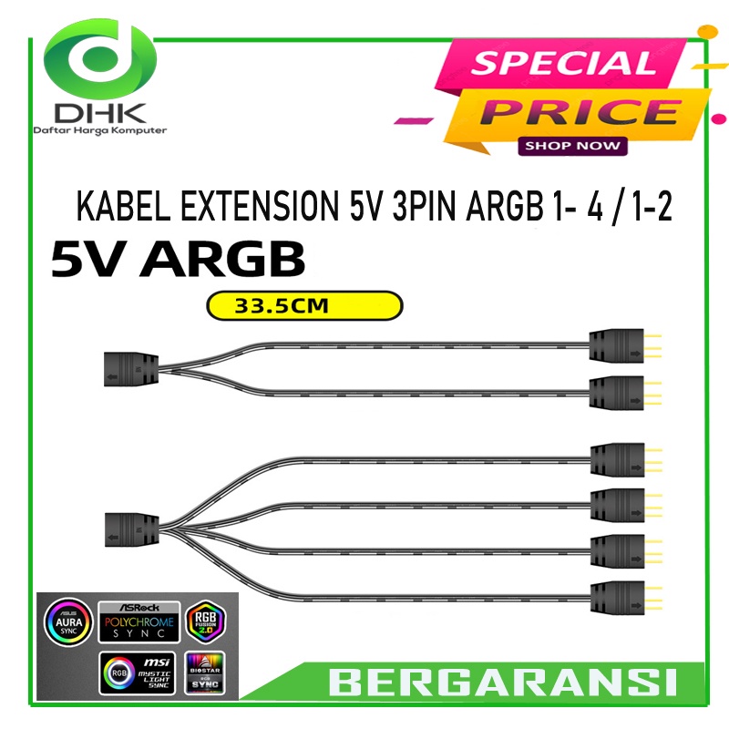 Kabel extension 5V ARGB 3Pin spliter cabang