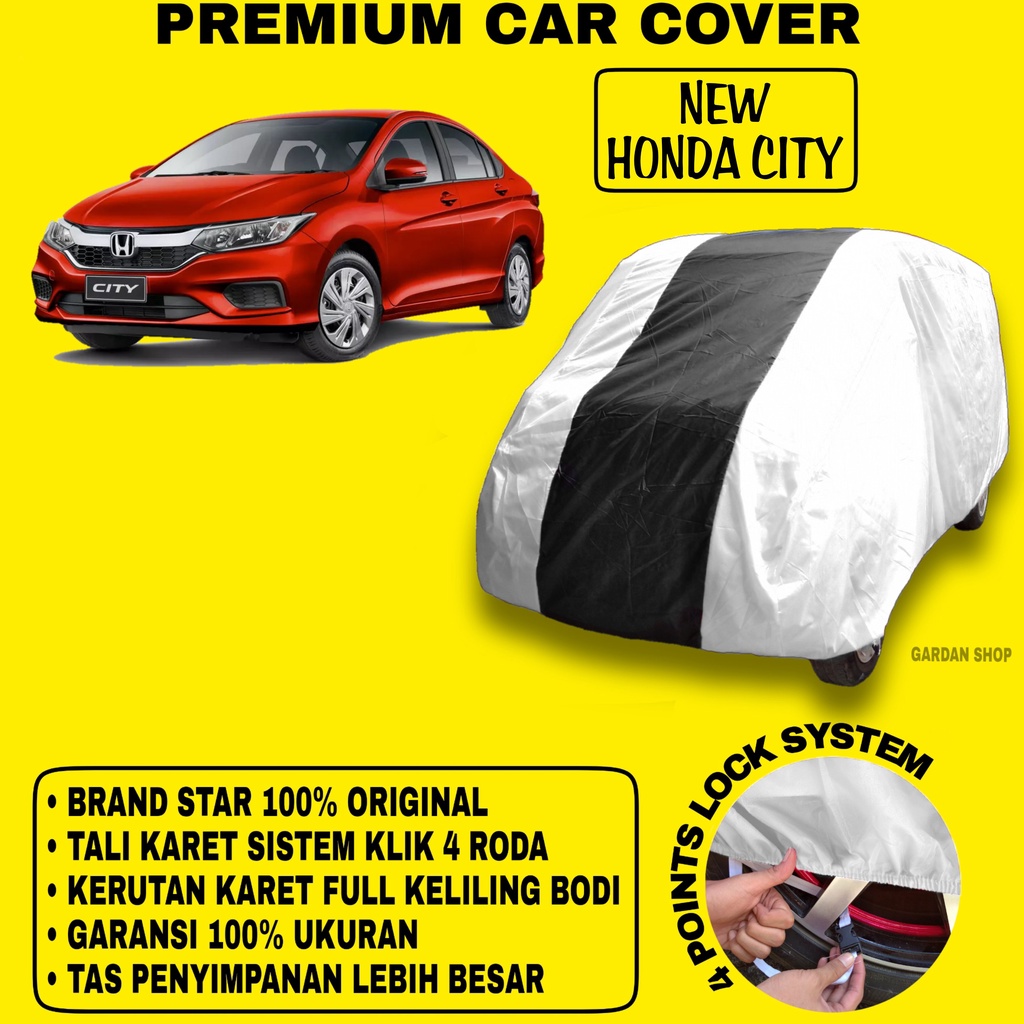 Body Cover NEW HONDA CITY SILVER HITAM Penutup Bodi Mobil New Honda City Waterproof PREMIUM