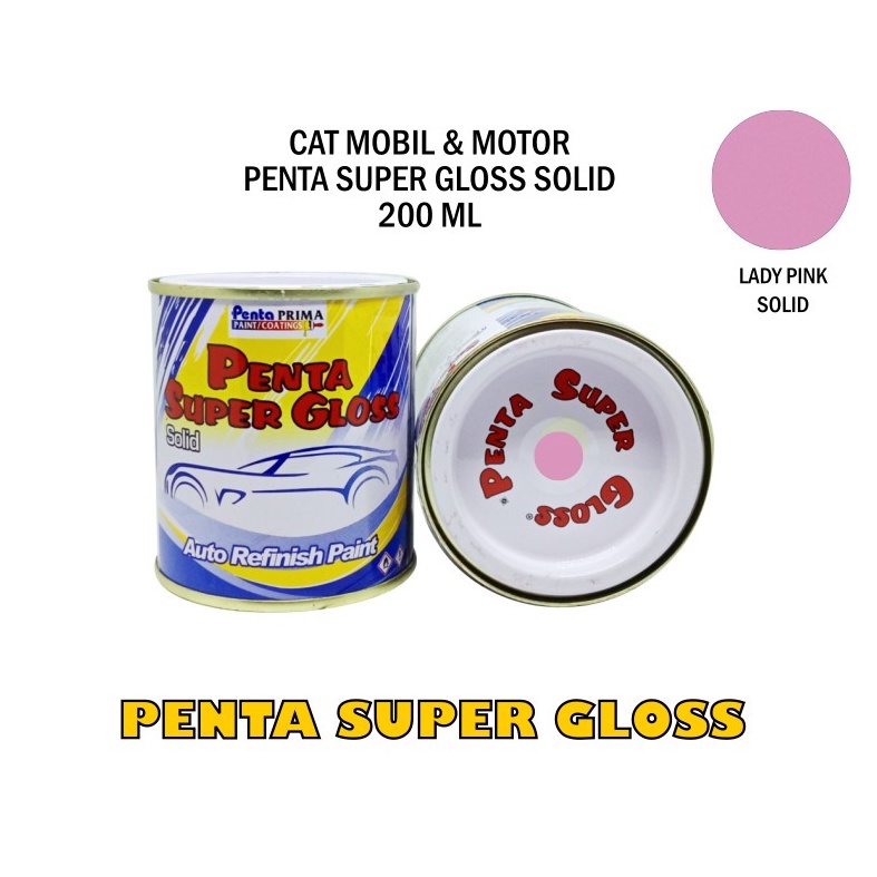 CAT PENTA LADY PINK 31017 200 gram - cat penta pink - cat penta super gloss pink - cat motor pink - cat mobil pink