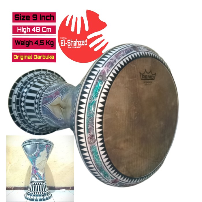 Darbuka dumbuk calti 9 in inchi inci inc mika remo percusion ORI mewah remin alexandria BERGARANSI
