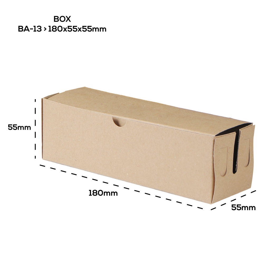 BOX/DUS/DOS/KOTAK KRAFT TOKKEBI/HOTDOG/HOTANG uk.18x5,5x5,5cm 290gsmPE