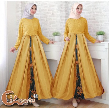 Setelan Batik Muslim Himata 2in1 Set Batik Mustard 5391 CB