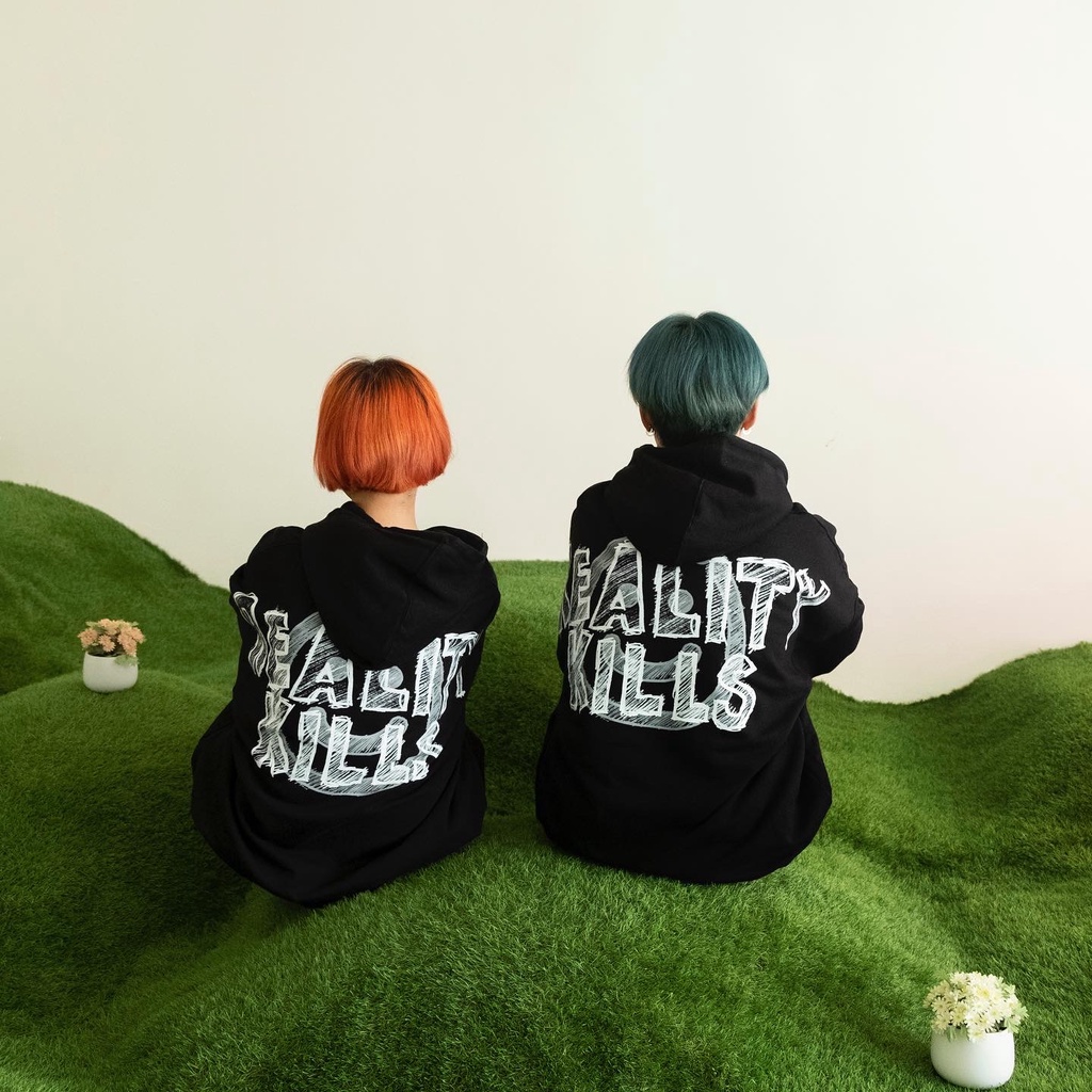 FAITH FADE UTOPIA - Reality Kills Oversized Hoodie (Black)