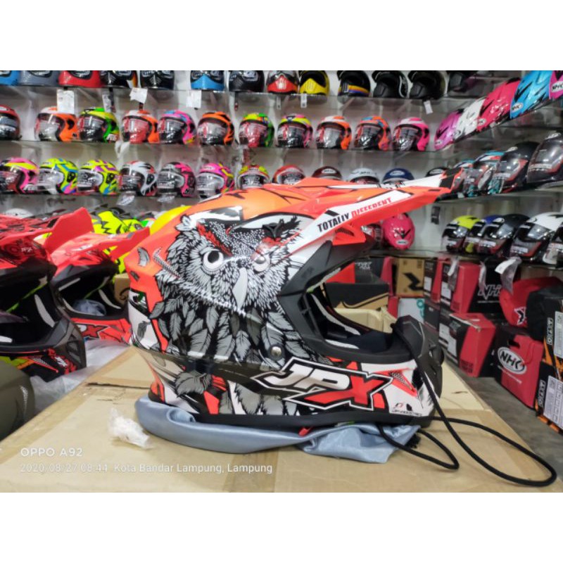 helm jpx cross warna black read