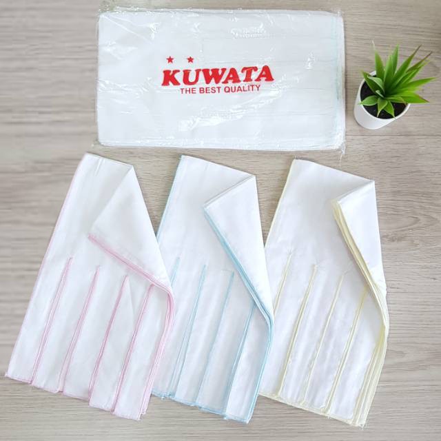 6 pcs (1/2 Lusin) Gurita Bayi Lucky / Kuwata POLOS / Gurita Baby Tali ikat SNI Polos Putih &amp; Warna