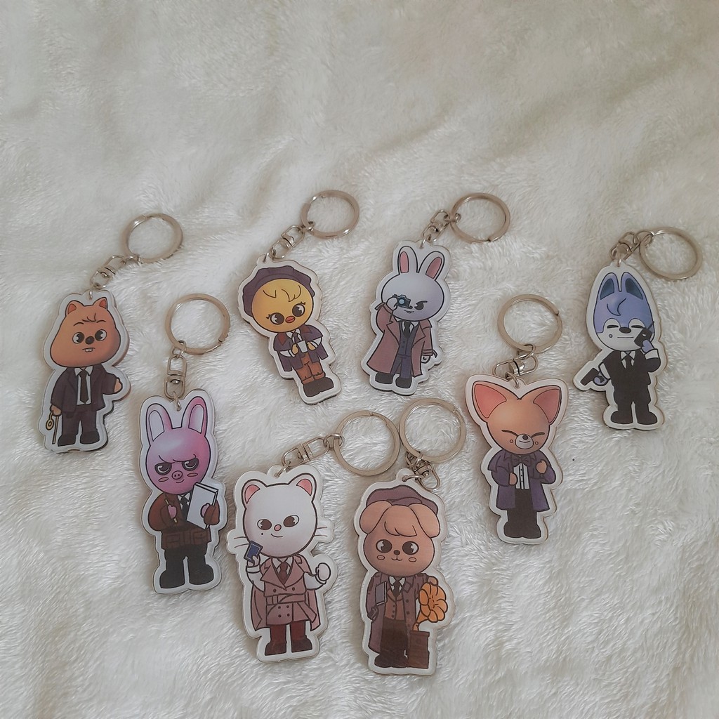 Gantungan kunci keychain SKZOO Stray Kids detective series