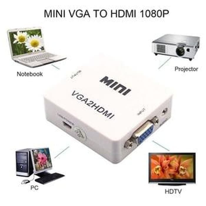 CONVERTER VGA TO HDMI WITH AUDIO BOX MINI