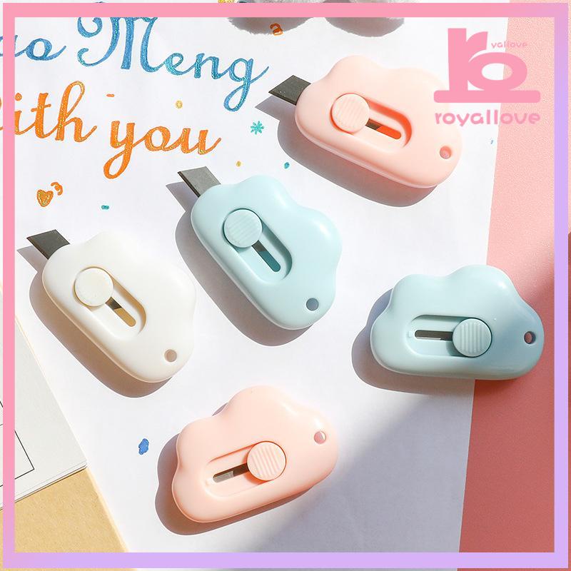 

COD✨Kreatif Kartun Utilitas Pisau Awan Portabel Kotak Pisau Mini Kantor Pemotong Kertas Manual Pisau-love