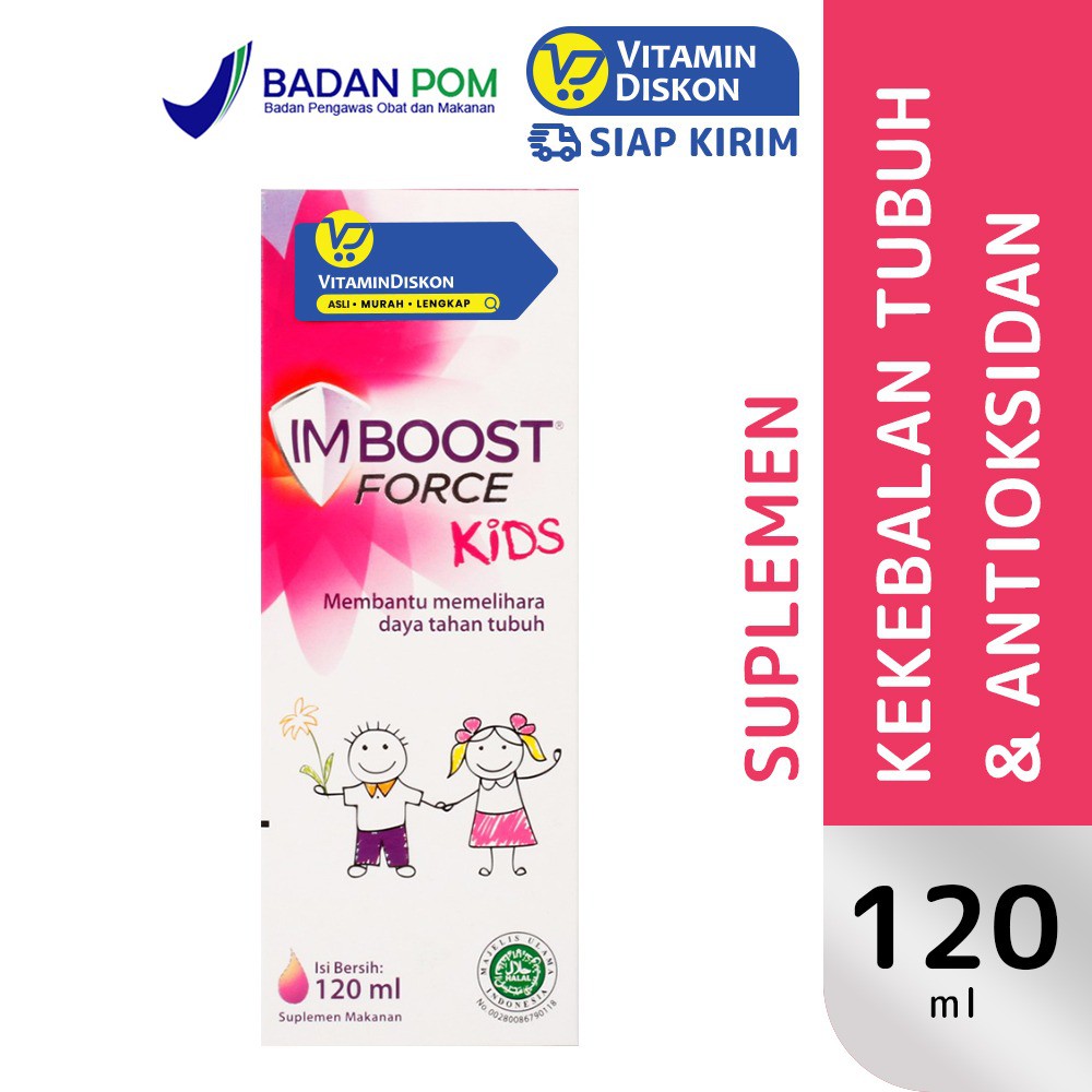 Jual Imboost Kids Force Syrup BPOM 120 Ml 2 Tahun Ke Atas Suplemen