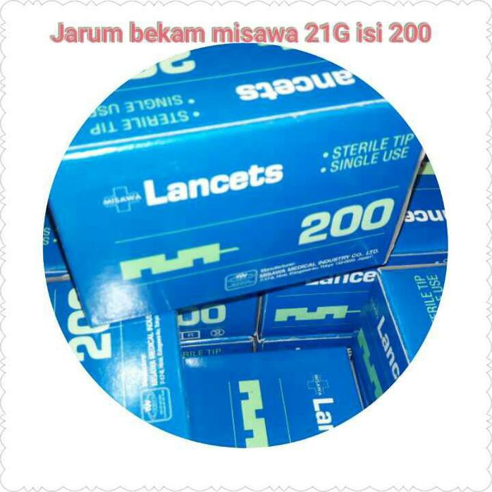 Jarum Bekam Misawa 21G Isi 200/ Lancets Misawa