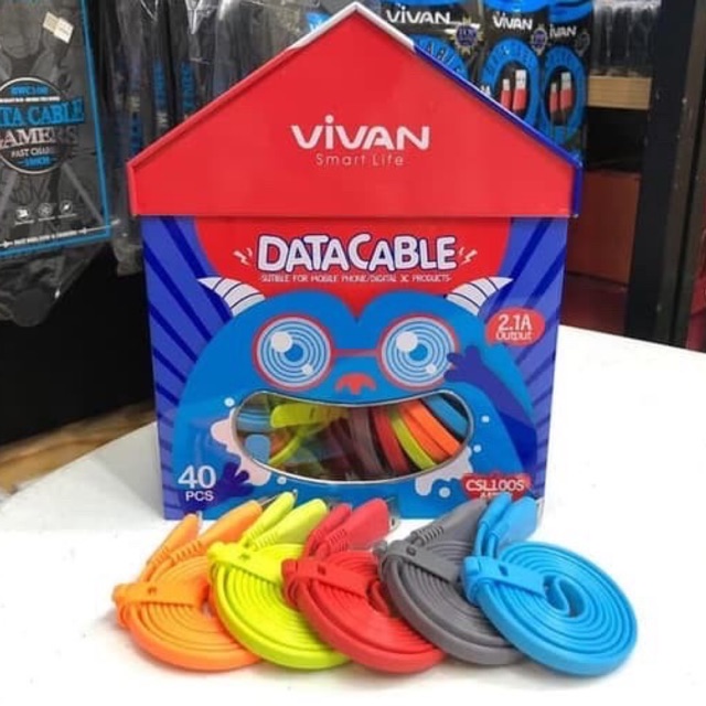 Kabel Data Vivan CSL 100 ligthing kaleng rumah isi 40