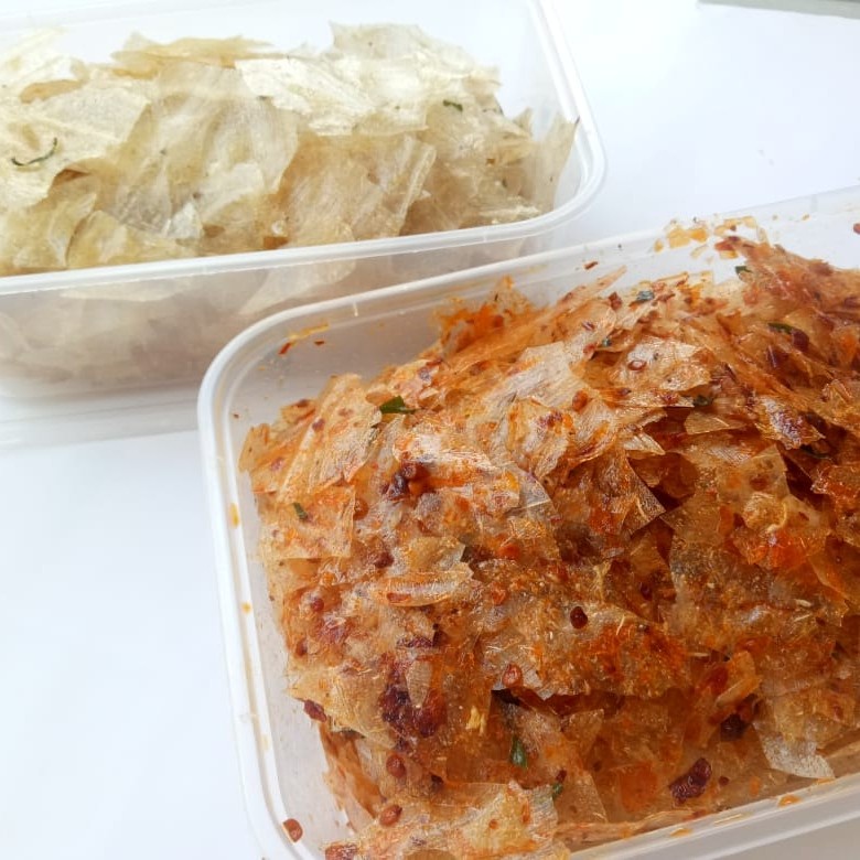 

keripik kaca kemasan box - Asin