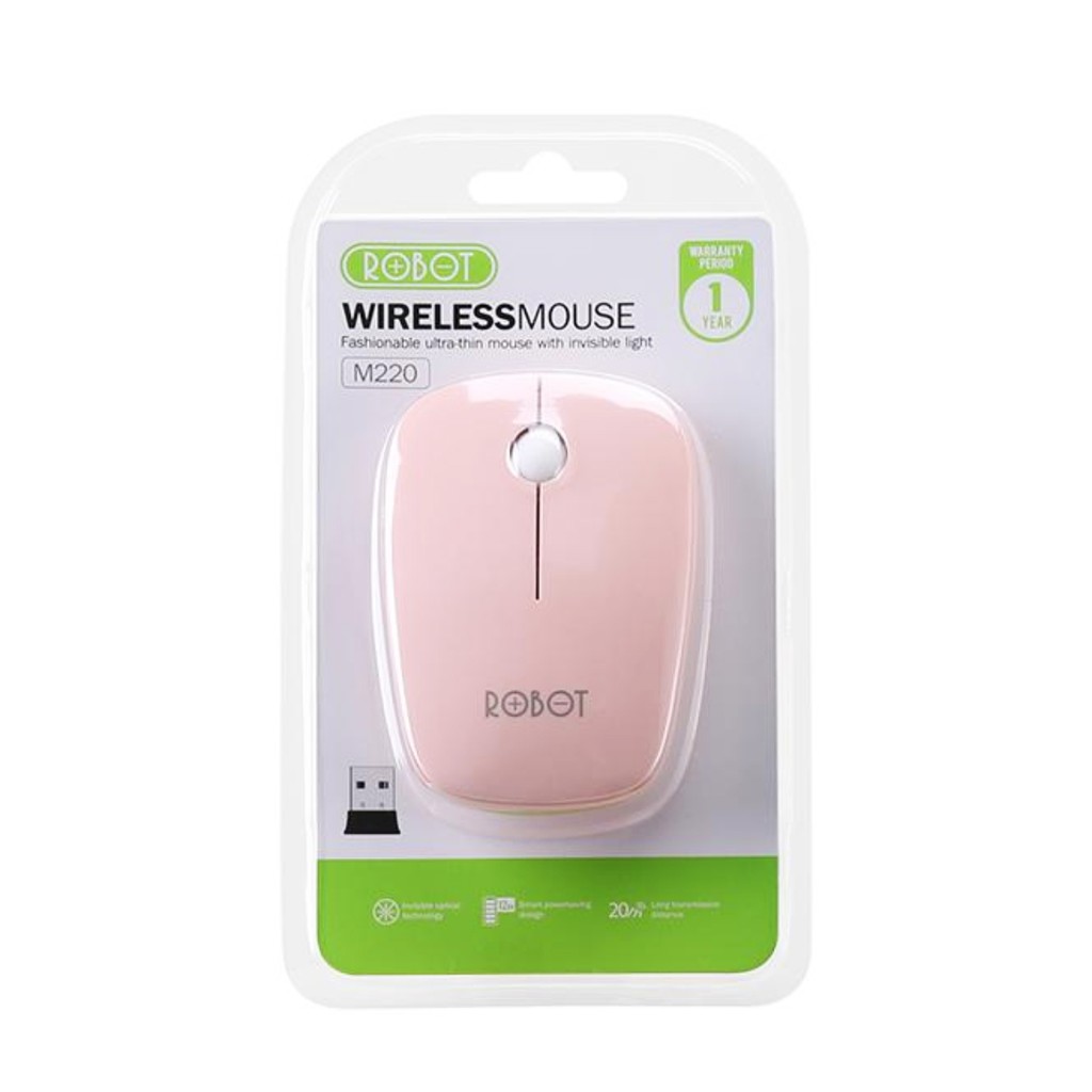 Mouse ROBOT Wireless M220 Optical Mouse Cherry Scroll Wheel