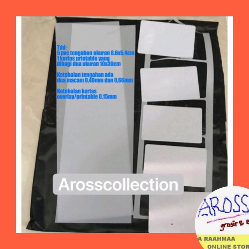 Bahan baku kartu kertas PVC ID Card potongan tebal 078 096