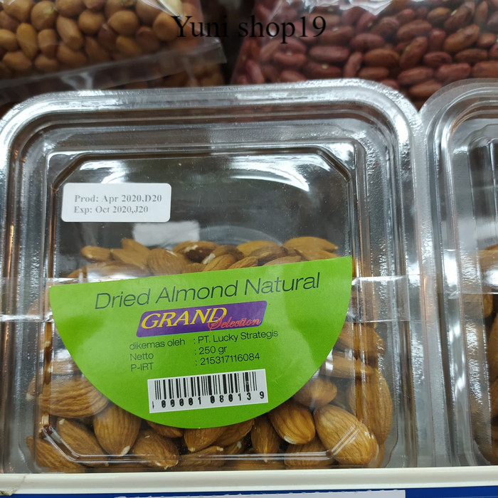 

dried almond natural - kacang alomond keringg 250gr