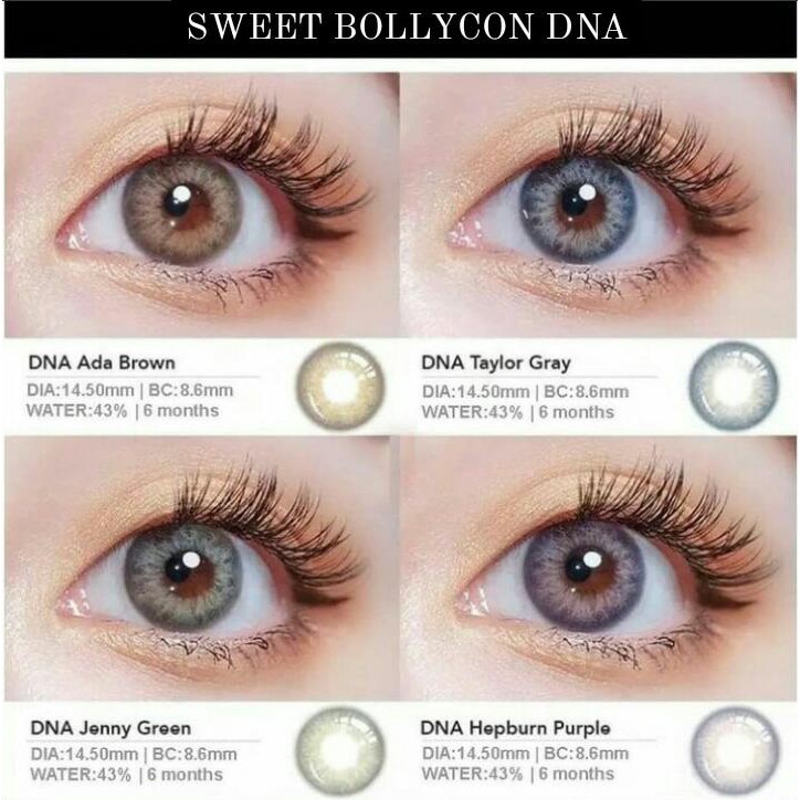 SOFTLENS SWEET BOLLYCON DNA TAYLOR GREY (-0.50 S/D -10.00)