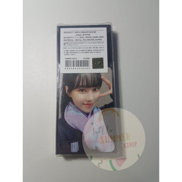 [READY] AESPA NCT DREAM SNSD RED VELVET SMCU MD AR Ticket Emblem Badge Passport Karina Winter Jaemin