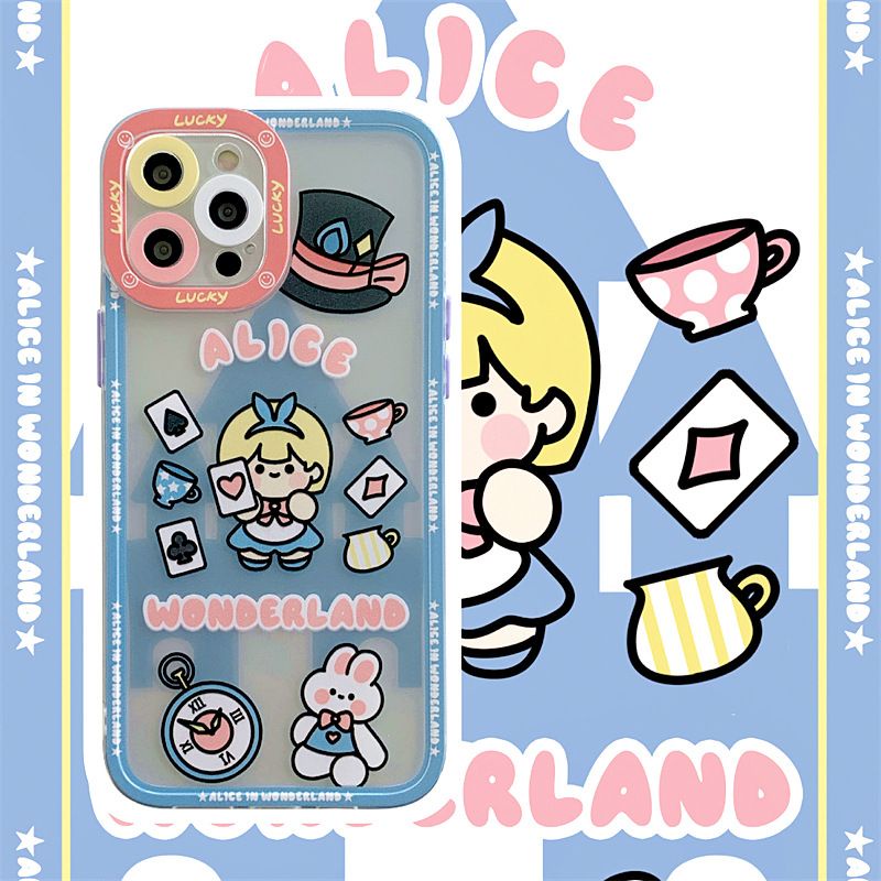 FH26 Softcase Protection case Alice Wonderland Xiaomi Redmi 9 Prime 9A 9i 9C 9T Note 8 Pro 9 Poco M3 X3 Pro, Samsung A02/M02 A02s/M02s A10 A10s A11/M11 A12 A20/A30/M10s A20s A21s A50 A50s A30s J2 Prime