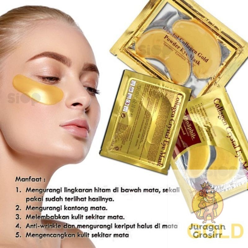 JG - MASKER MATA - COLLAGEN - Masker Mata Collagen -  Crystal Collagen Gold Eye Bag Mask Eyemask