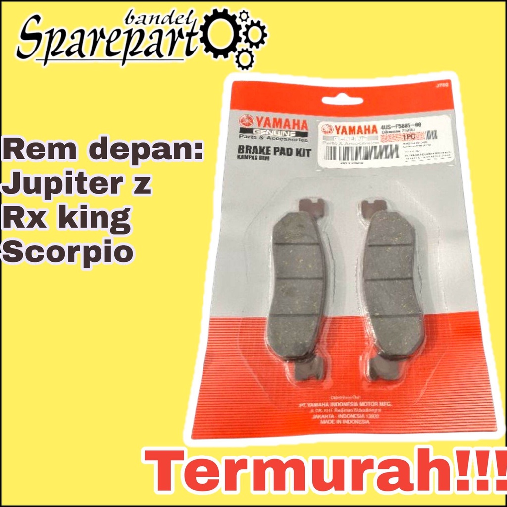 Kampas rem cakaram depan jupiter z kampas depan rx king kampas depan king dispad depan jupiter z bur