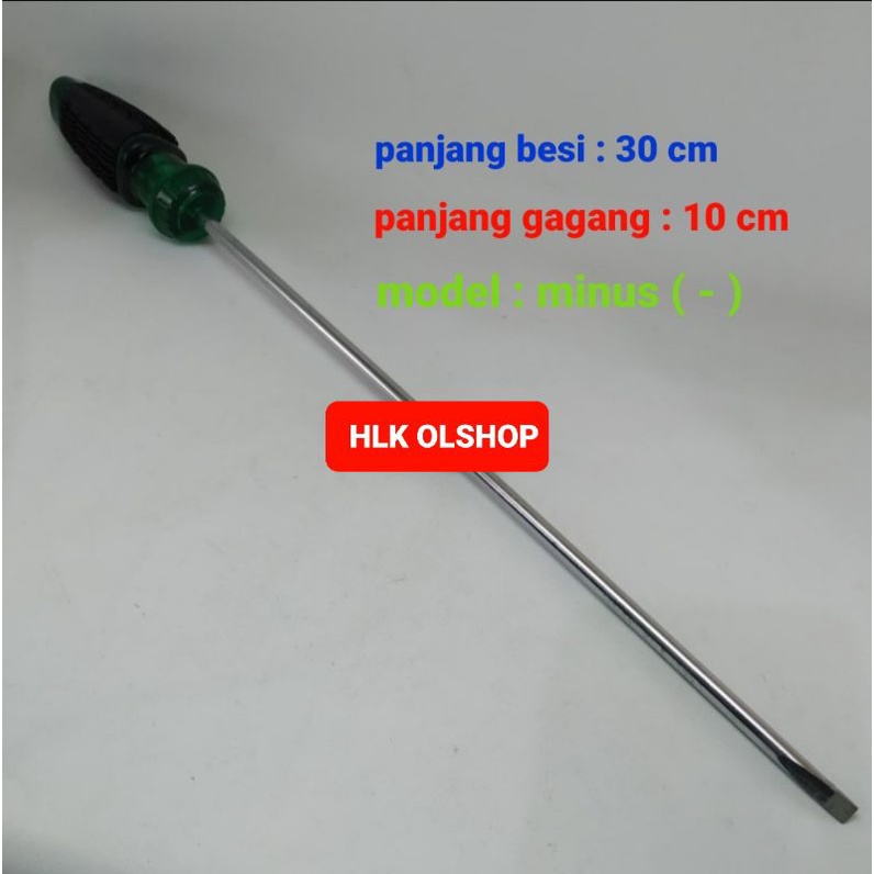 obeng karet 12 inch 6 mm minus yamato obeng panjang 30 cm model tekiro