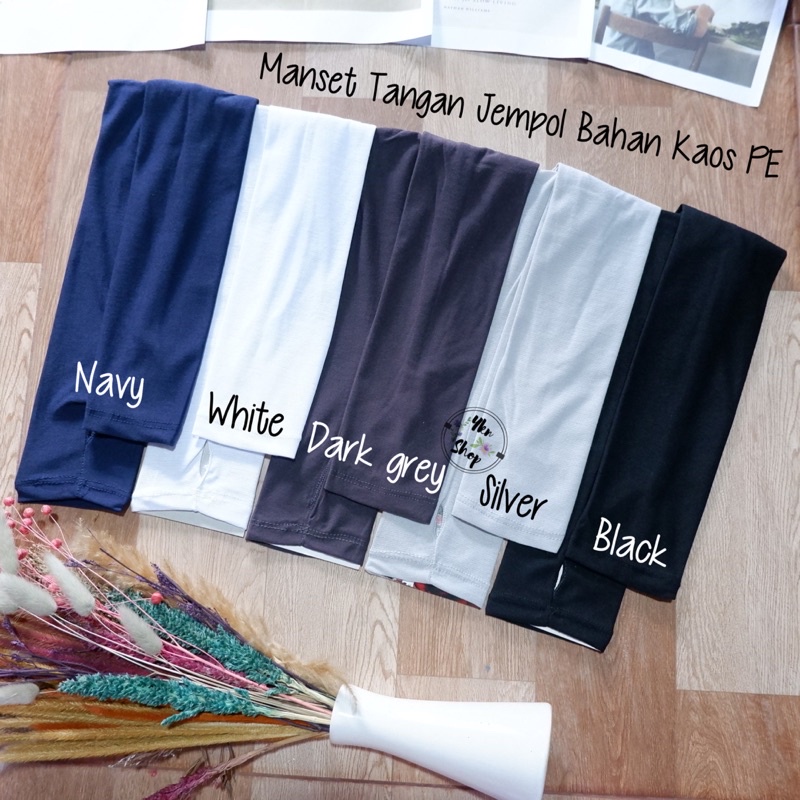 Manset Tangan Handsock Jempol Bahan Kaos