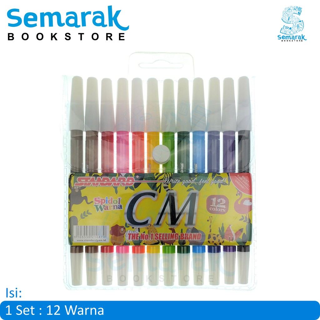 

Spidol 12 Warna Standard CM2 [1 Set]